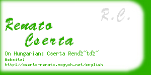 renato cserta business card